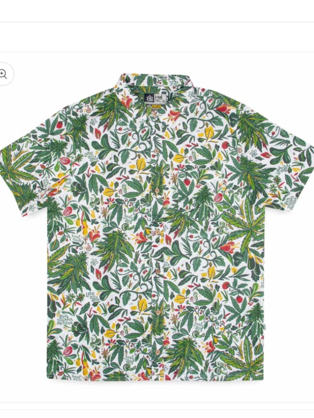 SUN+EARTH I-TAL Hemp Button-up Short sleeve shirt Sz L